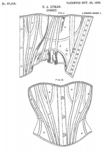 Thompson glove fitting spring corset of English Net. ca. 1900